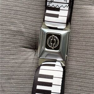 Buckle-Down Black and White Piano Key Wristband